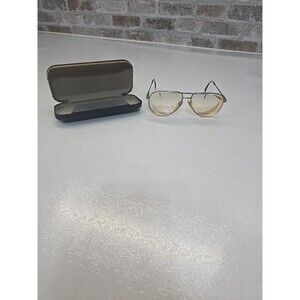 Vintage UNIVIS  Aviator Eyeglasses Pew Winter  w/ Case Made In Japan **READ**